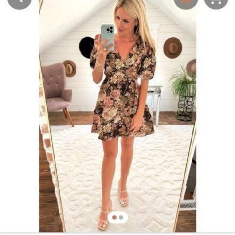 Size large NEW dress from faded floral tapestry